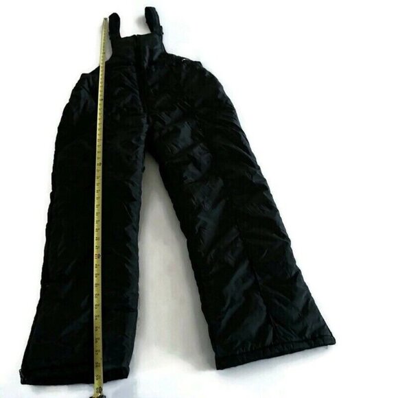VTG Swiss Alps Outdoor Line Rugged Wear Black Ski Bib Pants Size L Waist 36 Goth - Picture 4 of 14